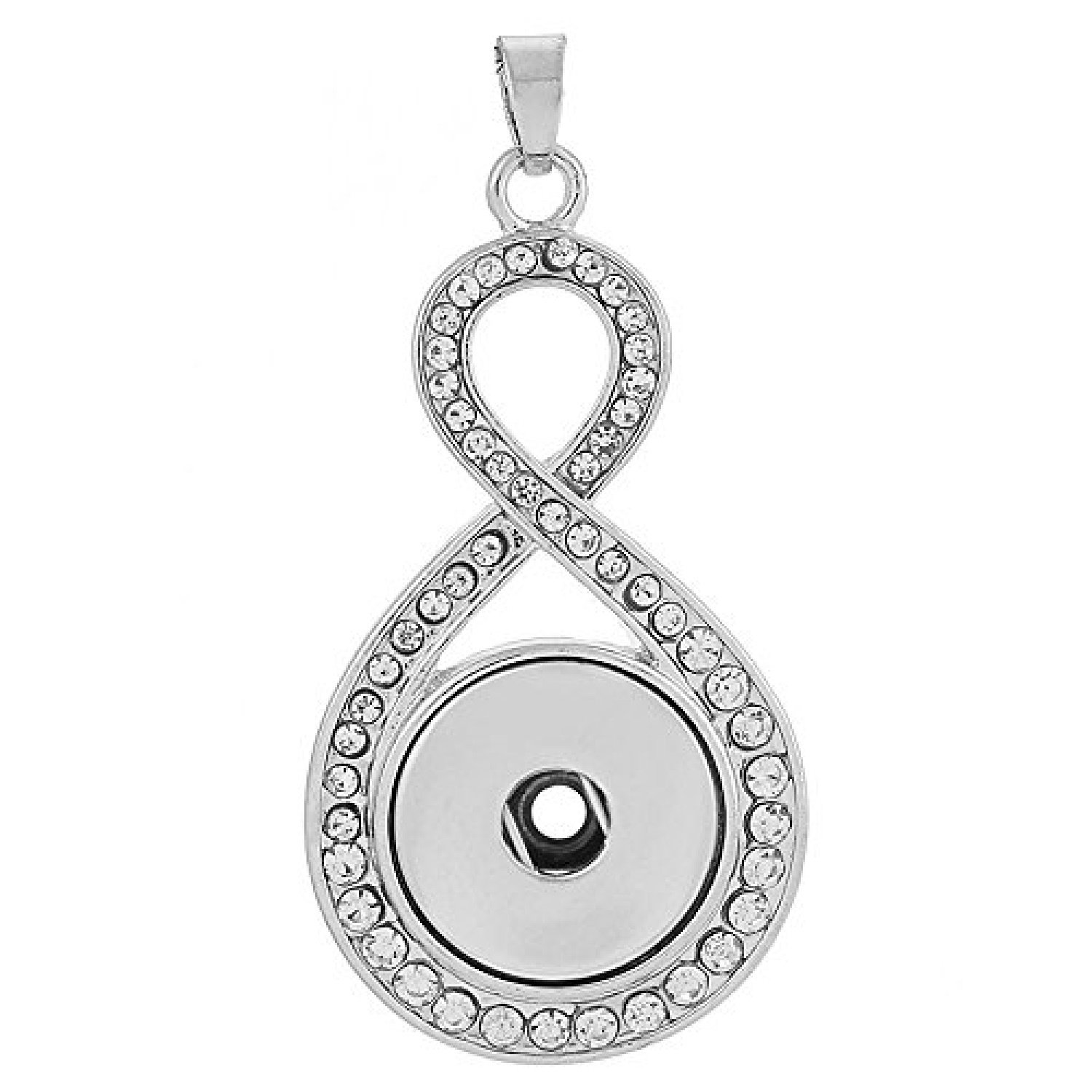 Interchangeable Snap Jewelry Pendant Rhinestone Infinity 18-20mm snap-image-24