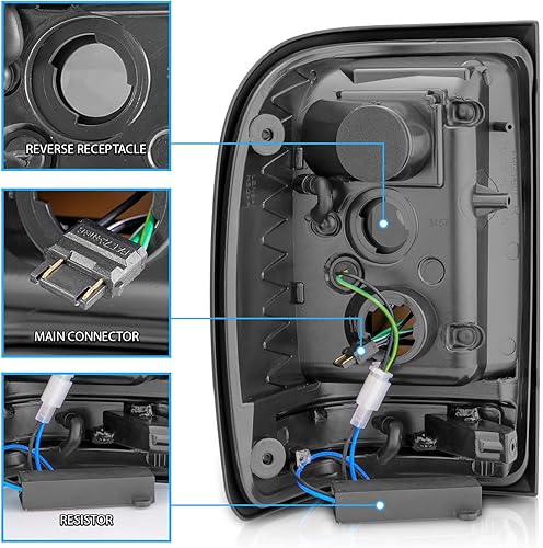 Miniatura 6 de AmeriLite Luces traseras de freno de repuesto para Ford Ranger tipo C 2001-2011 con tubo LED de cristal cromado, lado del pasajero y del conductor