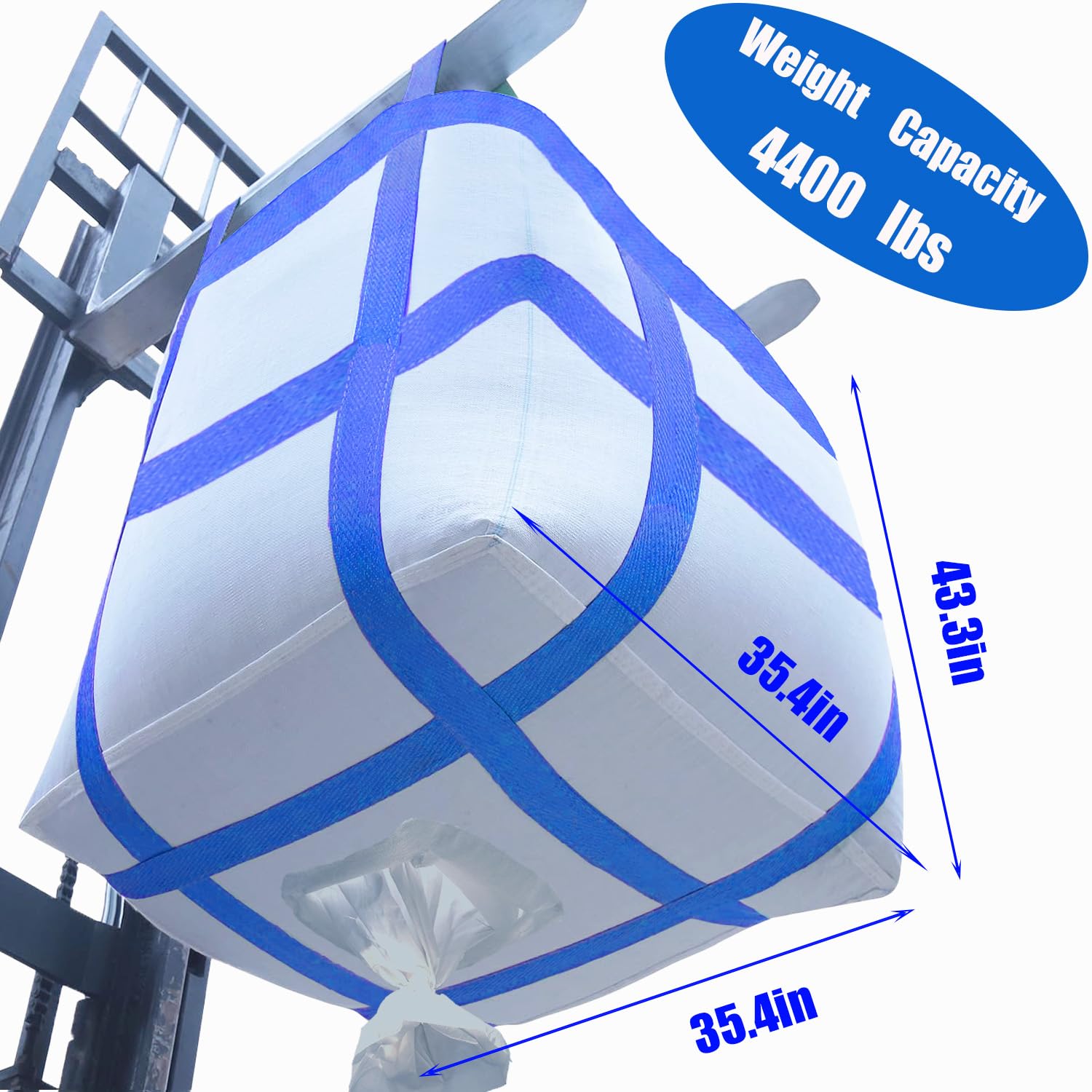 Aolikebao 9Pack FIBC Bulk Bag,2 Ton Bag, 35.4