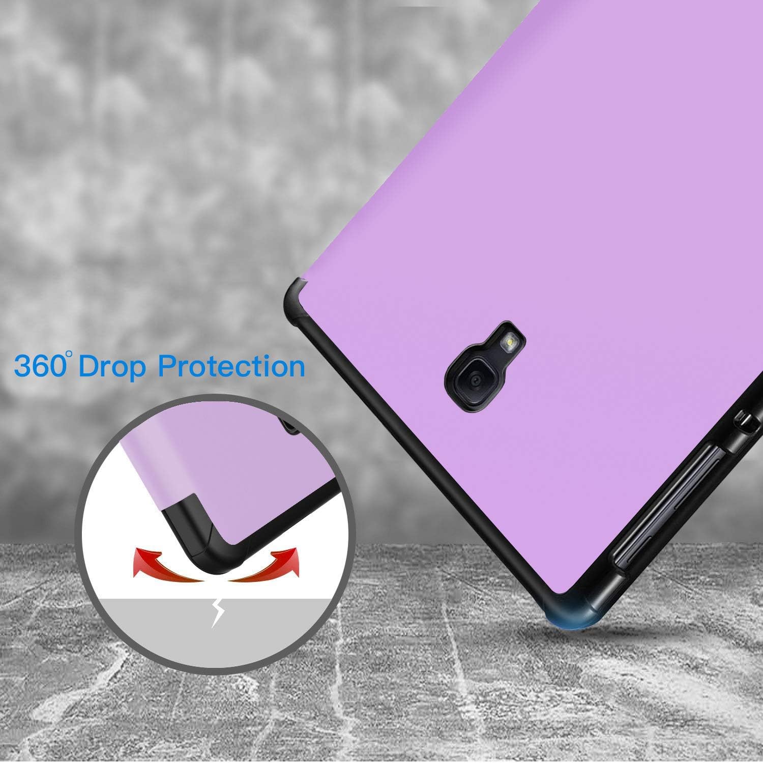 Ztotop Case for Samsung Galaxy Tab S4 10.5 Inch 2018 with S Pen Holder - Lightweight Slim Trifold Stand Cover with Auto Sleep/Wake for Samsung Tab S4 10.5 Inch Tablet SM-T830 /T835/T837-Purple