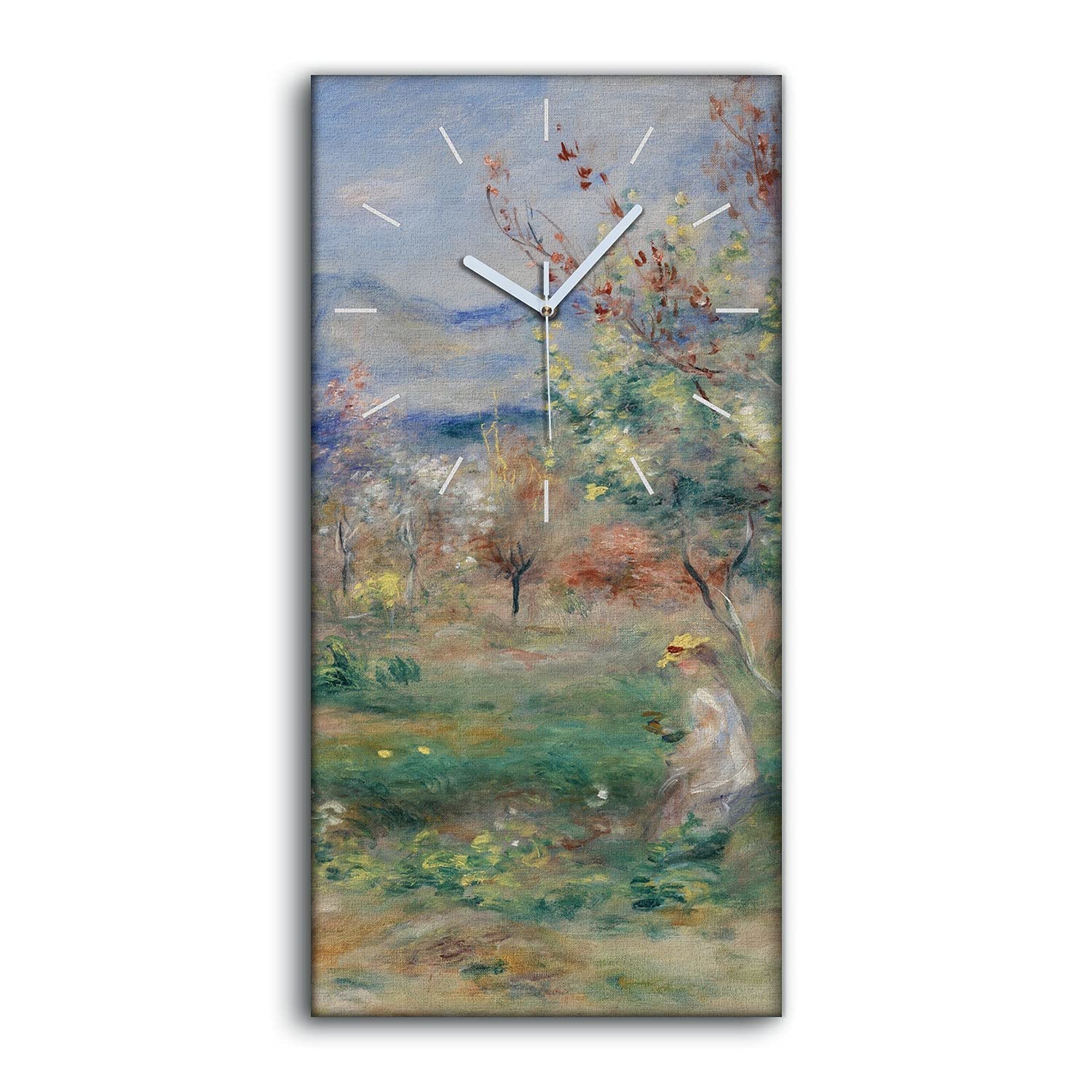 Horloge Murale Sans Tic-Tac avec Décoration de Paysage de Montagne