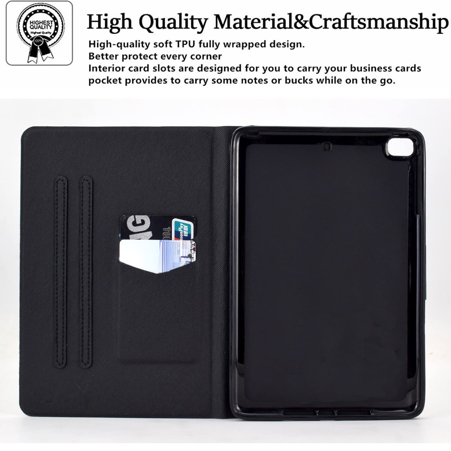 Vaitasy Coque Pour IPad Mini 5/4/3/2/1 7.9 Pouces Avec Fente De