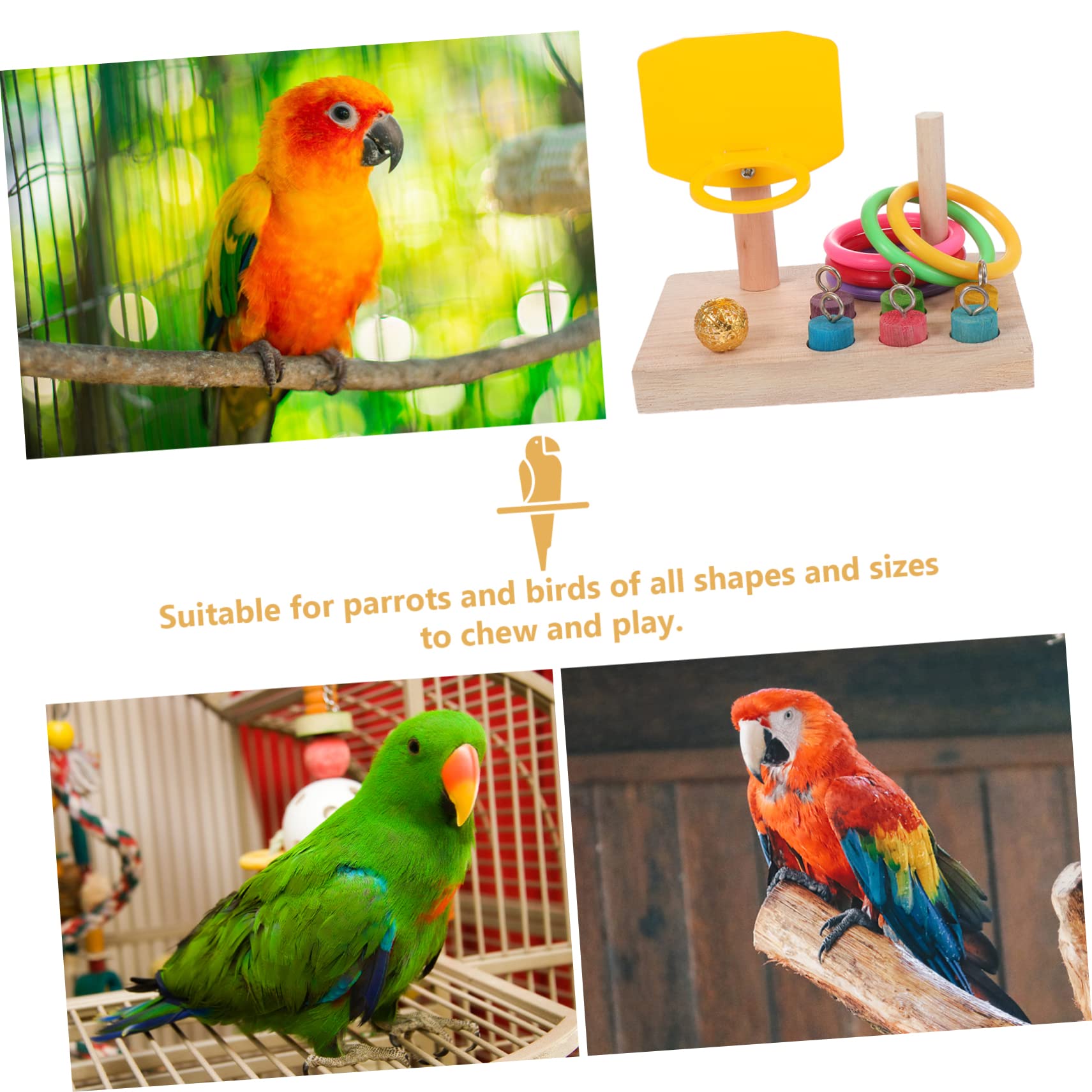 Mipcase 3juegos Juguete para Aves De Jaula De Baloncesto Juguete De Entrenamiento Interactivo para Periquitos y Diversión y Ejercicio Aves