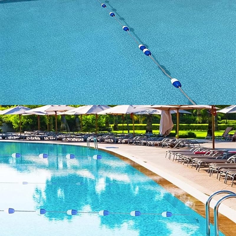 Generico Divisori per corsie Piscina, Linea Galleggiante, divisorio di Sicurezza per Piscina, Corda, Boa, scaletta per Piscina, Corda di Sicurezza con galleggianti, Divi