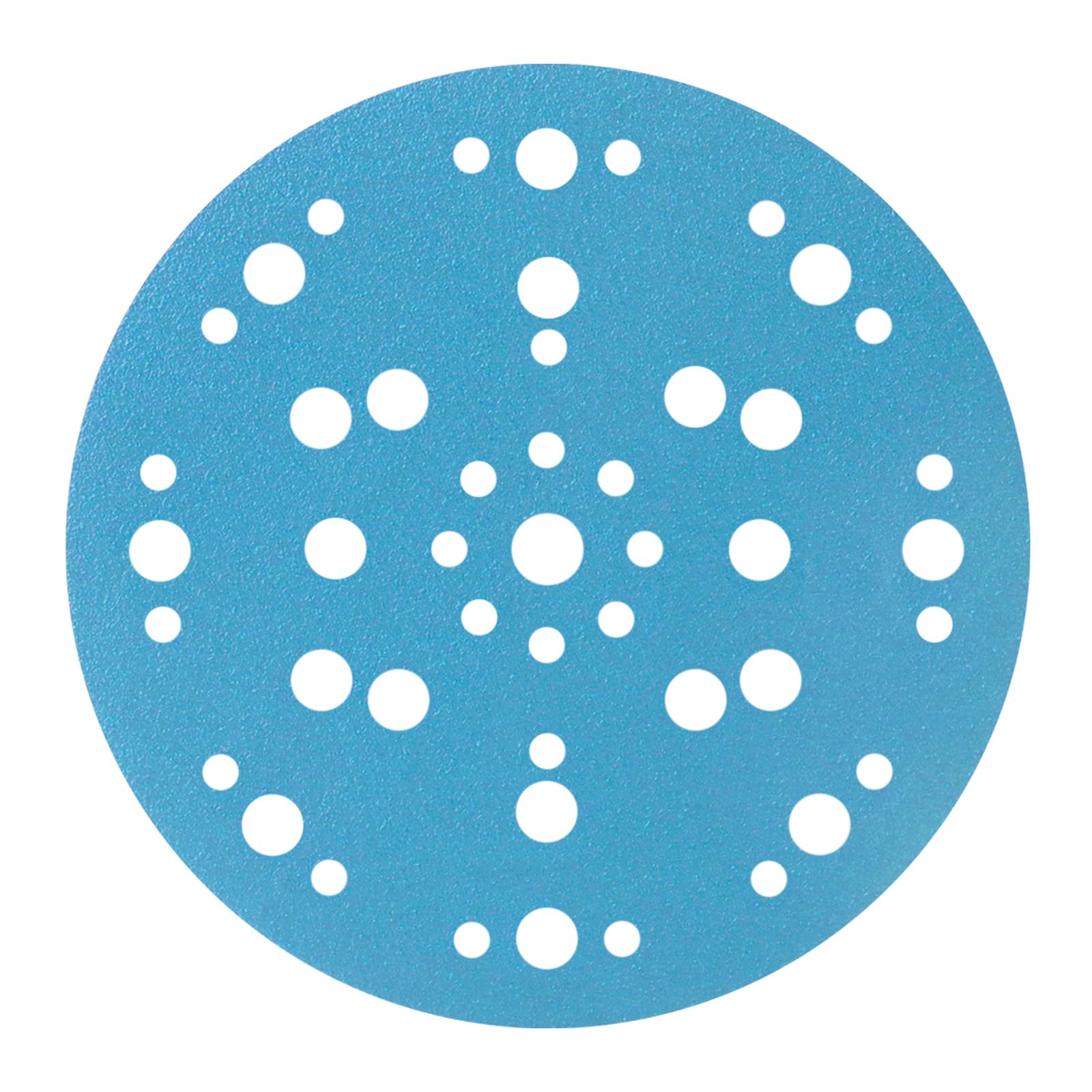 FASTPLUS Ceramic Sanding Discs 150mm, 40 Grit Sanding Disc 50PCS 47-Hole Hook and Loop Blue Abrasive Pads for Aggressive Sanding, Hardwoods & Automotive Clear Coat Finishing