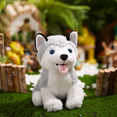 Miniatura 5 de Athoinsu Juguete de peluche iluminado para perros husky suave y brillante con luces LED mágicas de noche para cumpleaños para niños pequeños 8