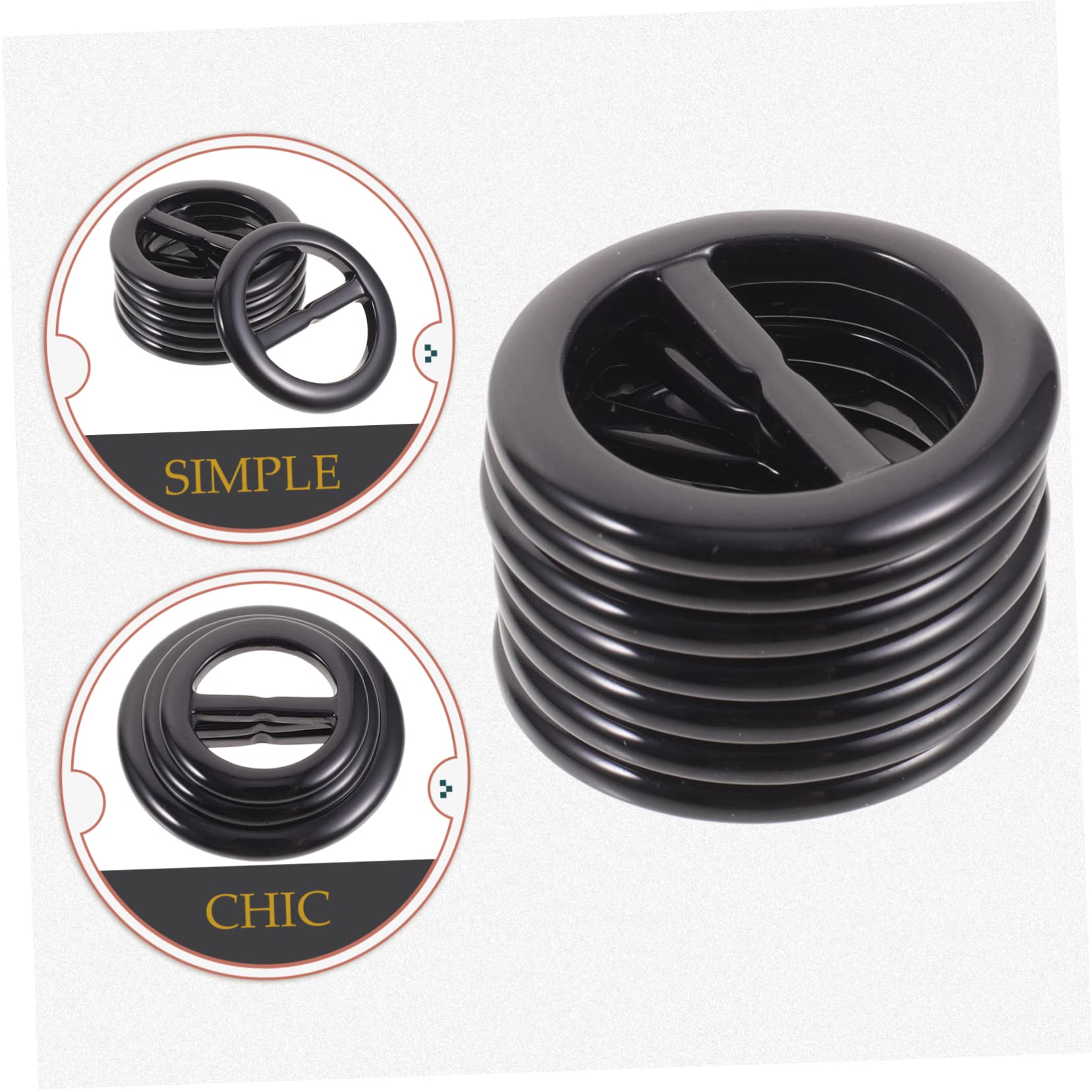 60 Stück Runde Japanische Schnalle Winterschals Für Schwarz Accessoires Für Damen Winterschals Schal Clip Ring Schal Krawatte Schnalle Ringe Kunststoff Schal Ringe