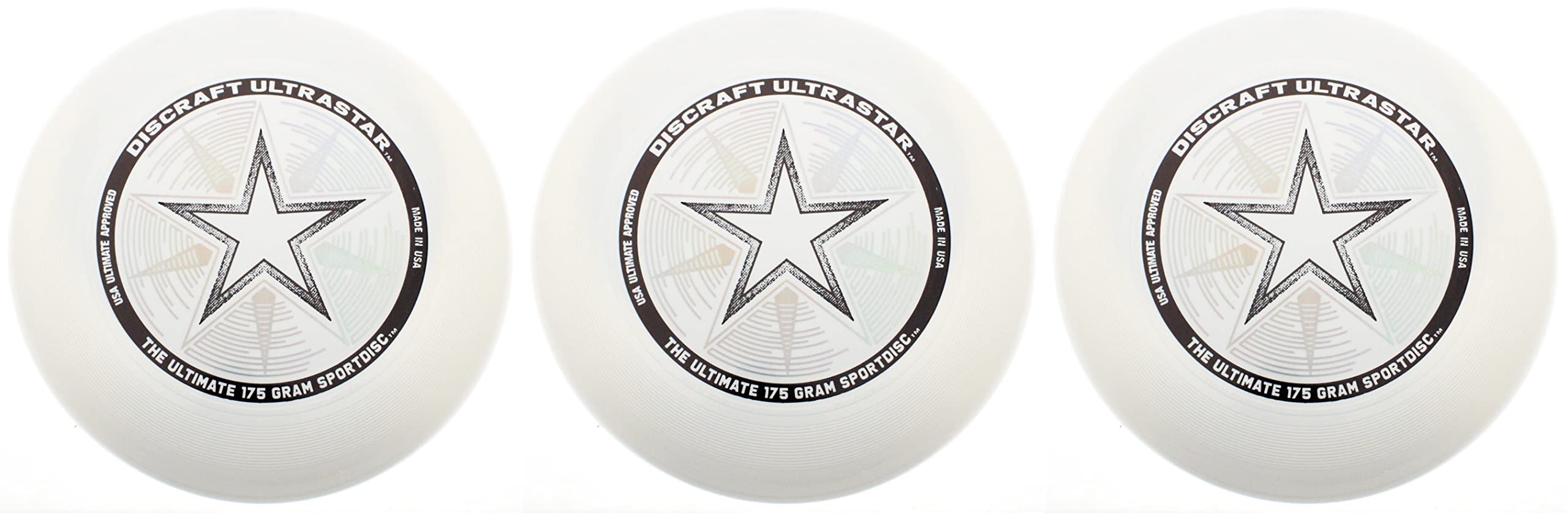 Discraft 175g Ultimate Disc Bundle (3 Discs) White, White & White