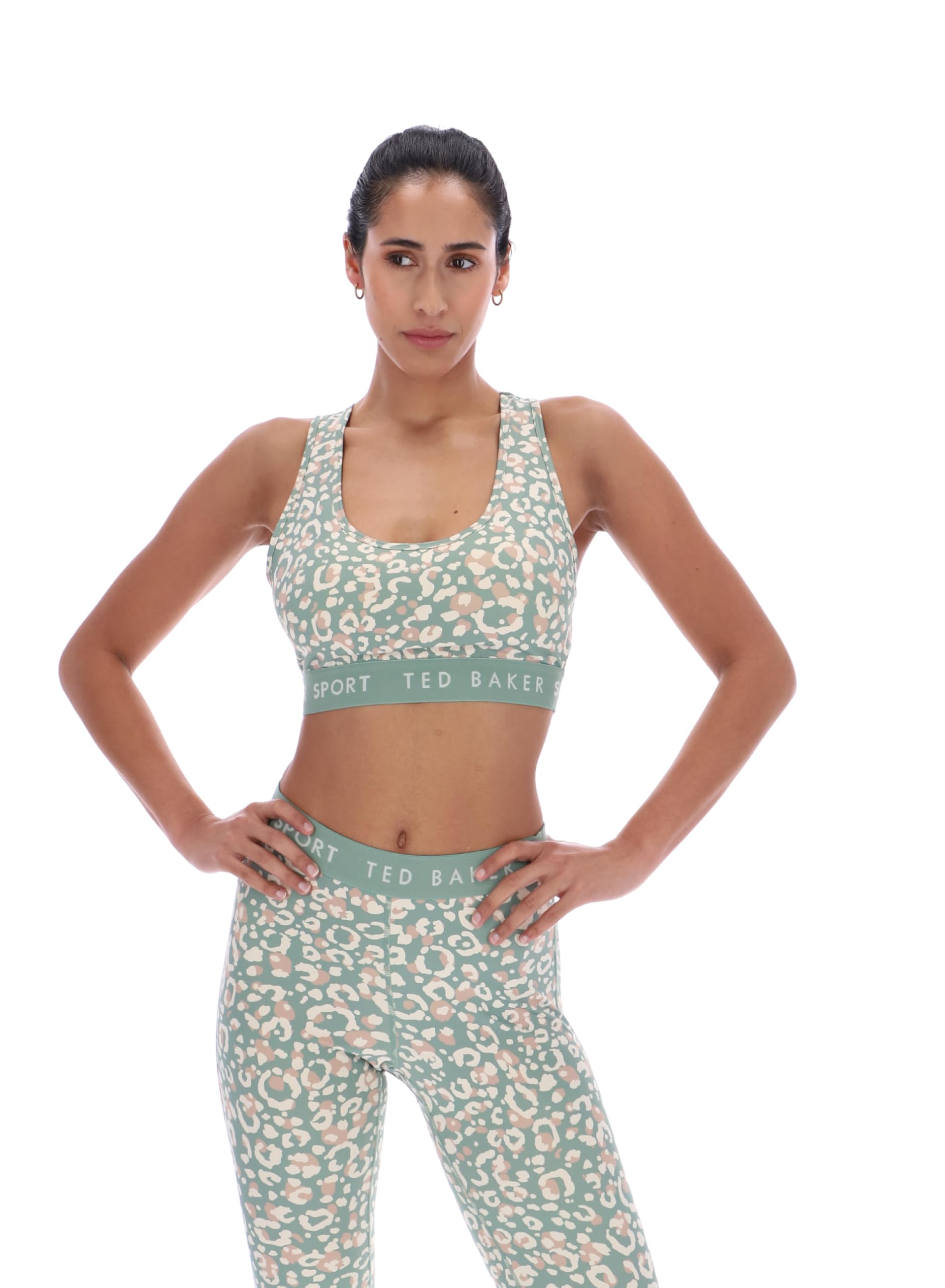 Ted Baker Women's Pansy Essentials Printed Racer Back Bra Sports Bra (Pack of 1)