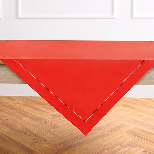 Miniatura 10 de Solino Home Mantel rectangular de lino y algodón con vainica, 58 x 104 pulgadas, lavable a máquina, para primavera, día de los Caídos, verano,