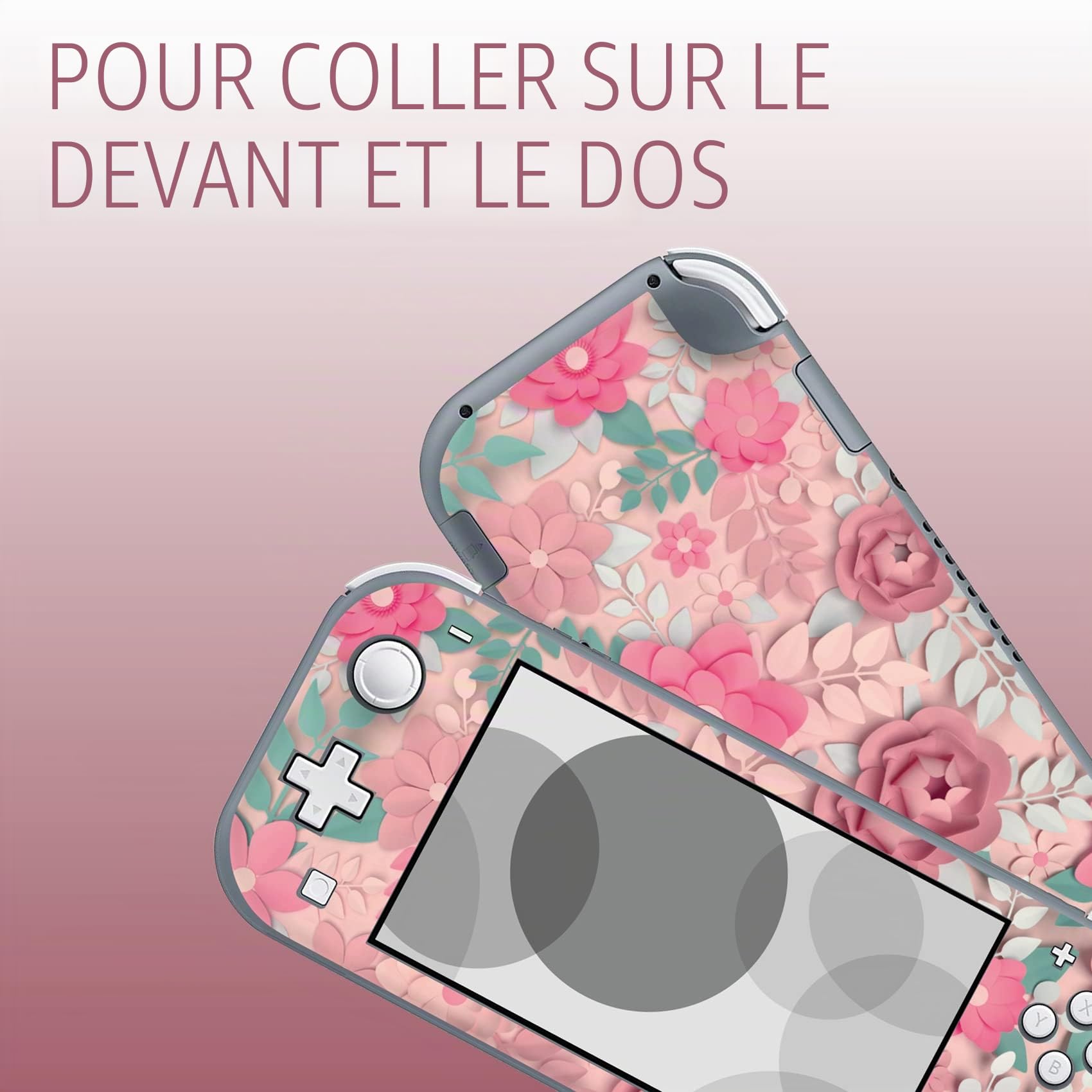 Finest Folia Film Skin compatible avec Nintendo Switch Lite Console de jeux Autocollant Protection contre les rayures Design Sticker Cover Console de jeux ajustement parfait autocollant R203 (02