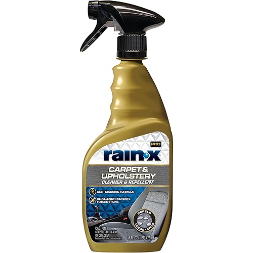 Rain-X 620234SRP Carpet & Upholstery Cleaner Repellent for Car Interiors & More, Cleans + Repels Spills while Preventing Stains, Fresh Scent 16 Fl Oz.