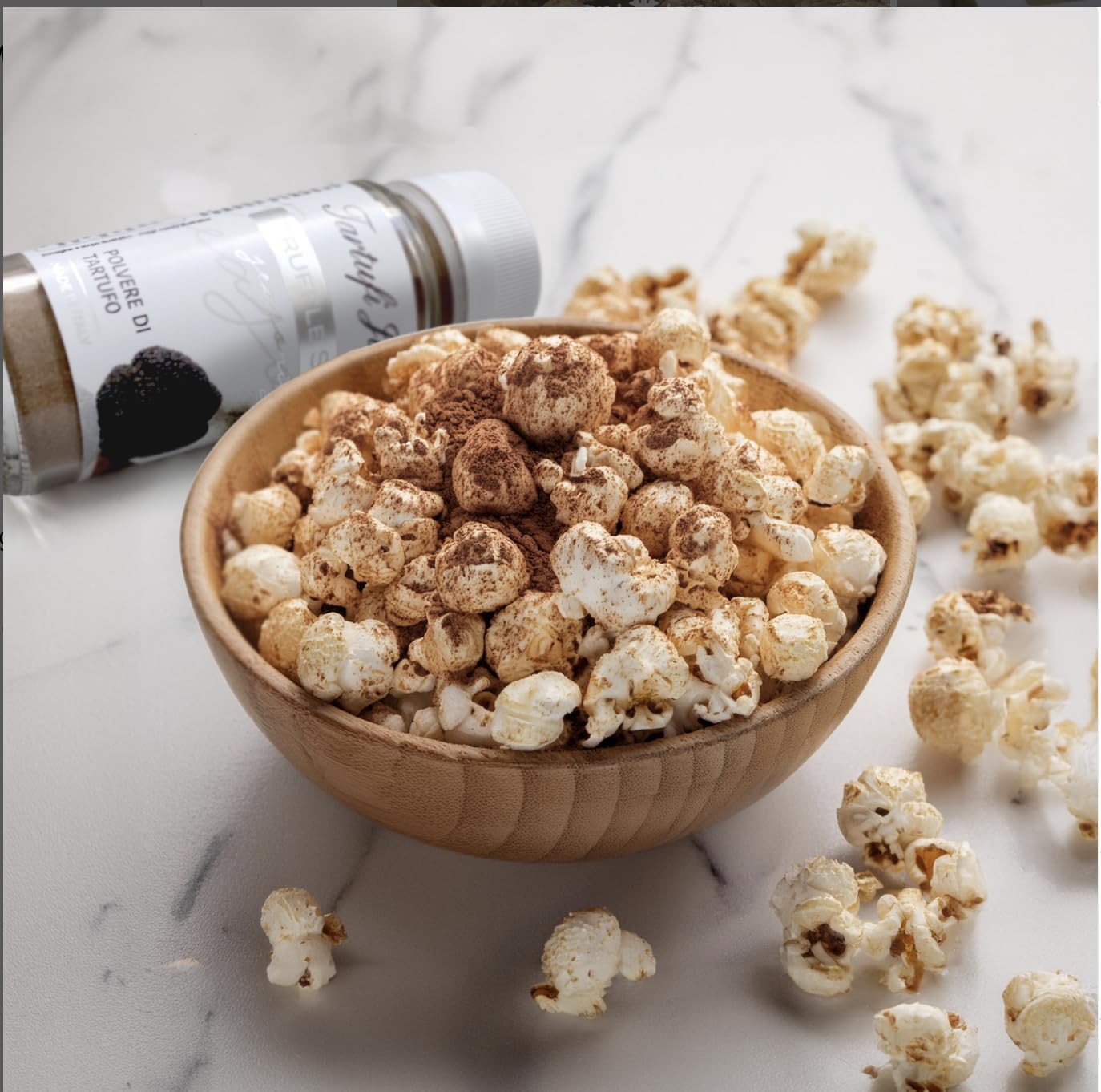 Set Gourmet - Polvere al Tartufo 45g + Petali di Tartufo Estivo Essiccato a Fette | Condimenti Premium al Tartufo per Pasta, Risotti, Carne, Uova e Antipasti - Made in Italy
