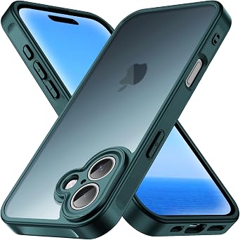 Compatible with iPhone 17 Case, Thin Anti-Scratch PC Matte Translucent Back & Flexible TPU Shockproof Protection Phone Cover case for Apple iphone17 Green