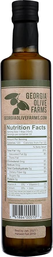 GEORGIA OLIVE FARMS Aceite de Oliva Extra Virgen 16.9 fl oz miniatura 2