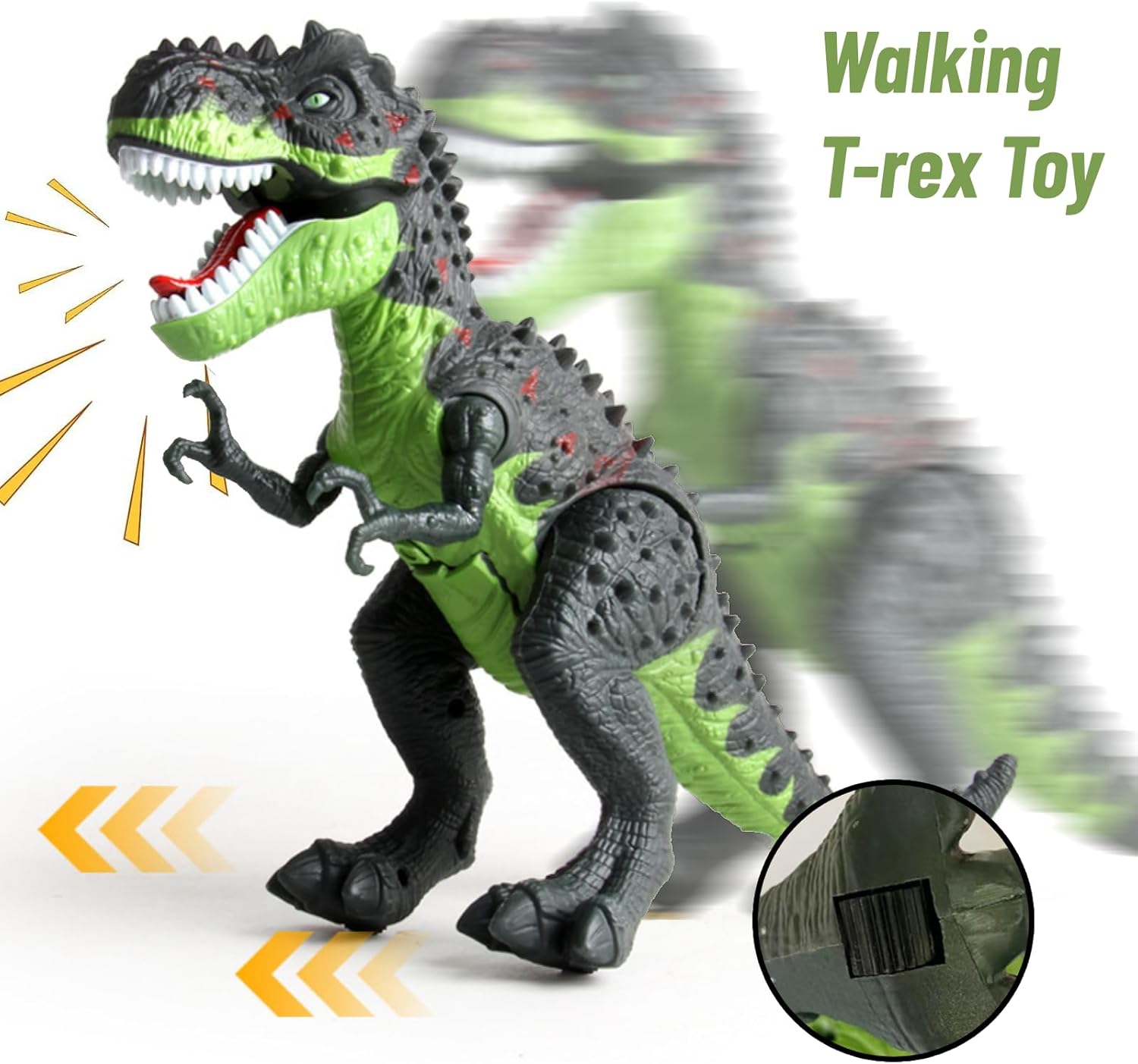 Electric Walking T-Rex Dinosaur Toys for Kids 3-5, Realistic Roars & Flame Light Dinosaur Gifts for Boys Girls Toddlers Ages 3 4 5 6 7