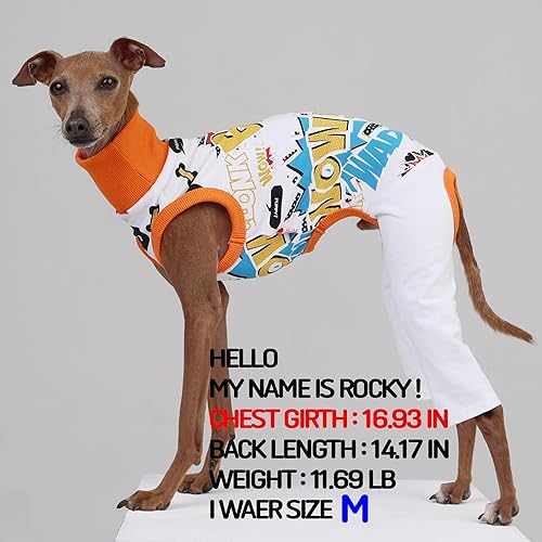 Miniatura 8 de Suéter de galgo italiano de cuello alto, traje de vellón cálido, mameluco de forro polar, abrigo para perro (XL, azul marino)