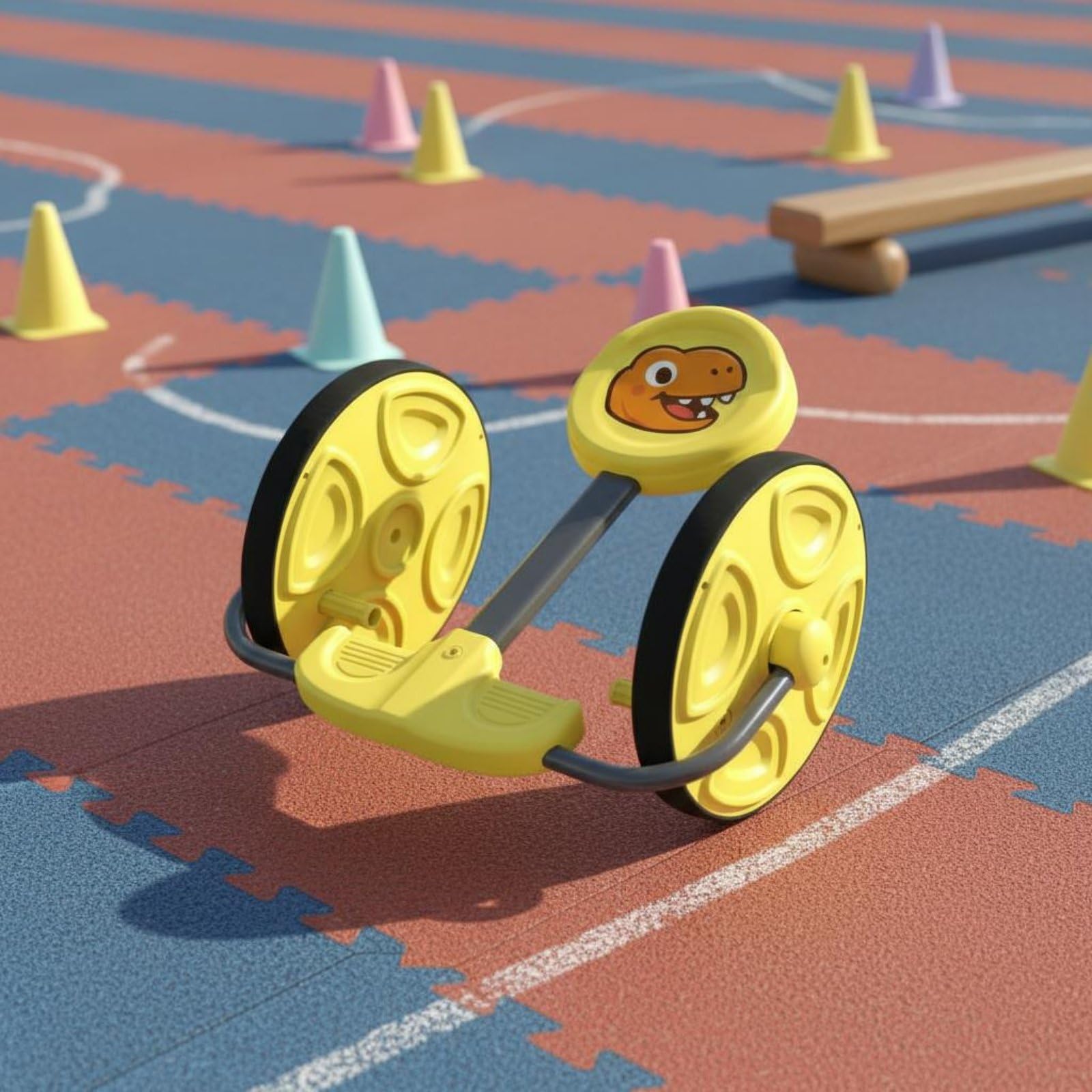 Kinder Gleichgewichts Dreirad Balance Tricycle Indoor Rad Spielfahrzeug mit Rutschfesten Trittflächen Und Kontrollierter Bewegung Fördert, Grün