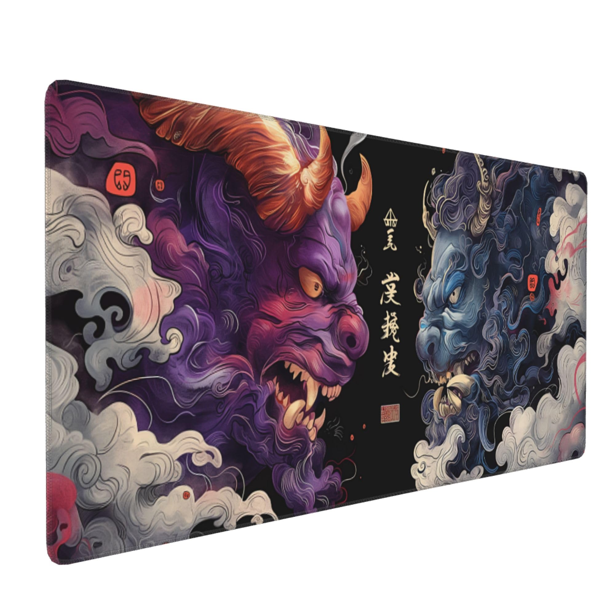 Extended Gaming Mouse Pad, XXL Non-Slip Rubber Base,Waterproof with Stitched Edges, Japan…