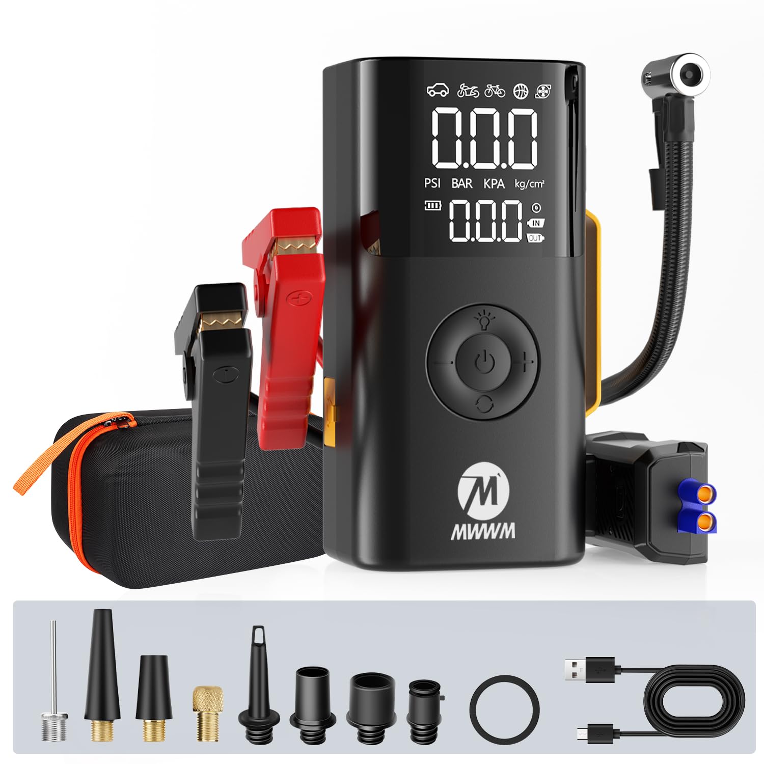 ジャンプスターター エアコンプレッサー搭載2500Aピーク電流20000mAh⑭ ジャンプスターター エアコンプレッサー 2500Aピーク電流 20000mAh