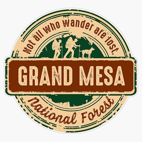 Grand Mesa National Forest - Calcomanía de vinilo para parachoques de 5 pulgadas