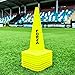 FORZA 20in Training Cones | Adjustable Hurdle System for Customizable Drills | Available in 4 Fluorescent Colors (with Agility Poles, Fluro Yellow, Pack of 8)