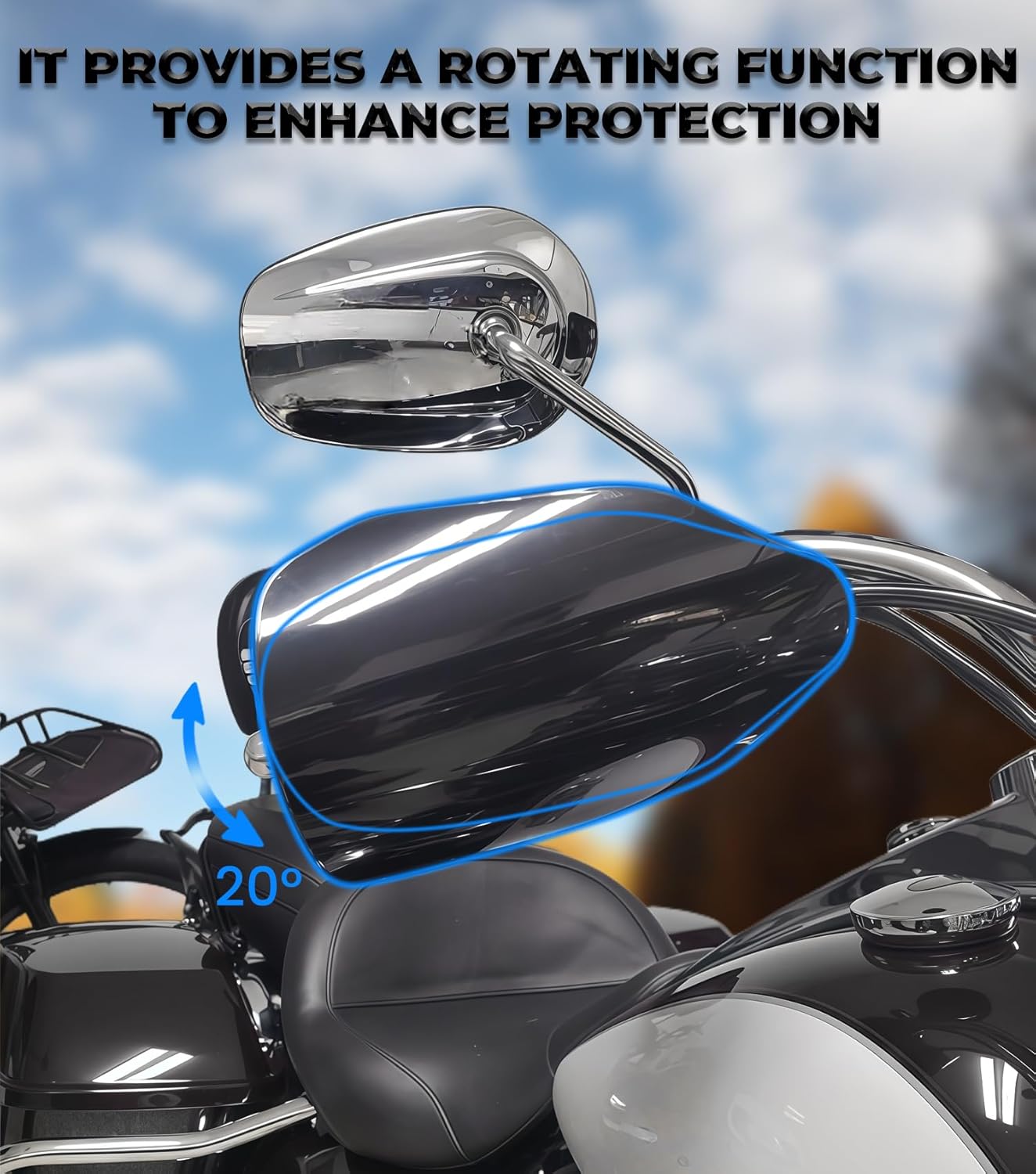 Stainless Steel Club Style Larger Handguards Compatible with Harley Street Glide,Road Glide,Road King,Electra Glide,Softail,Dyna,Sportster 1996-2025,for Hydraulic Clutch&Cable Clutch Style