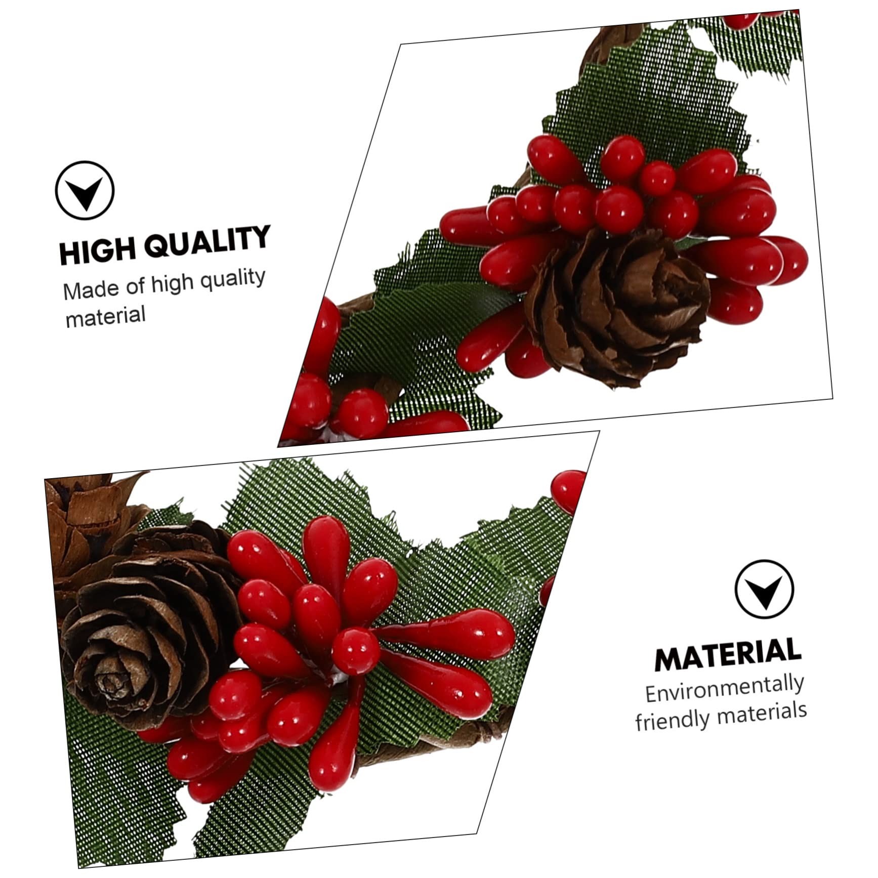 IMIKEYA 8stücke Weihnachtsgirlanden Mit Künstlichen Beeren Festliche Dekoration Für Weihnachten Neujahr Und Partys Simulierte Pflanzenkränze Für Tür Und Tischdeko