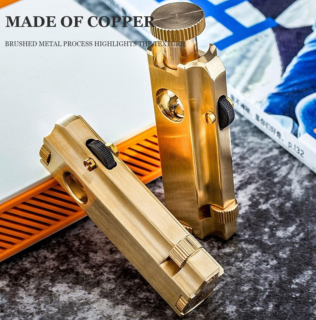 Vintage Trench Lighter Antique Kerosene Lighter Cool Brass Lighters WW2 Creative Design with Pure Copper, Unique Birthday Gifts for Men