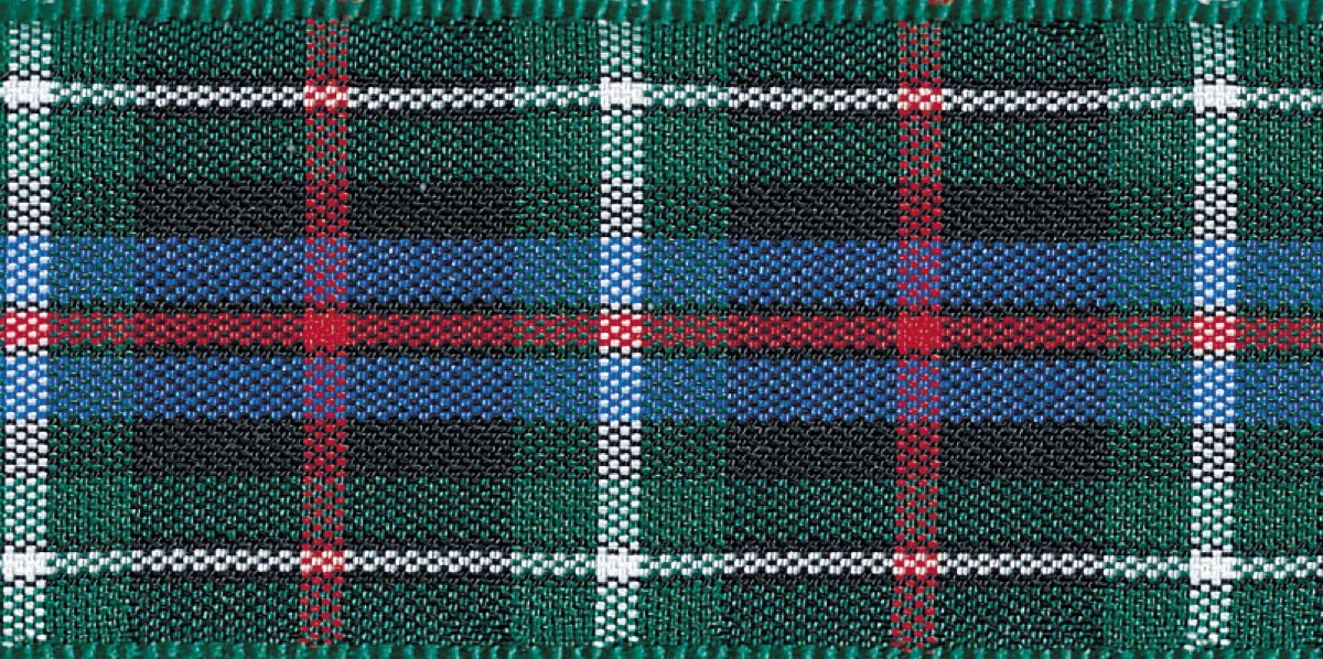 Berisfords Tartan Ribbon - 17 Traditional Designs for Home, Gifts, Fashion and Crafts - Rose Tartan - 25mm Wide x 25 Metres