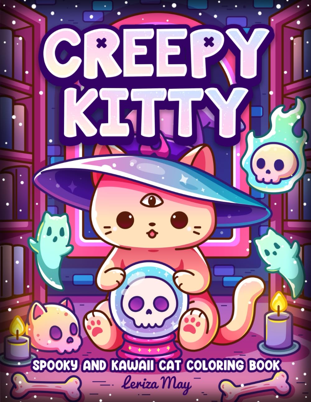 Creepy Kitty Spooky and Kawaii Cat Coloring Book: Cute Pastel Goth and Horror Coloring for Adults and Teens Cat Lovers