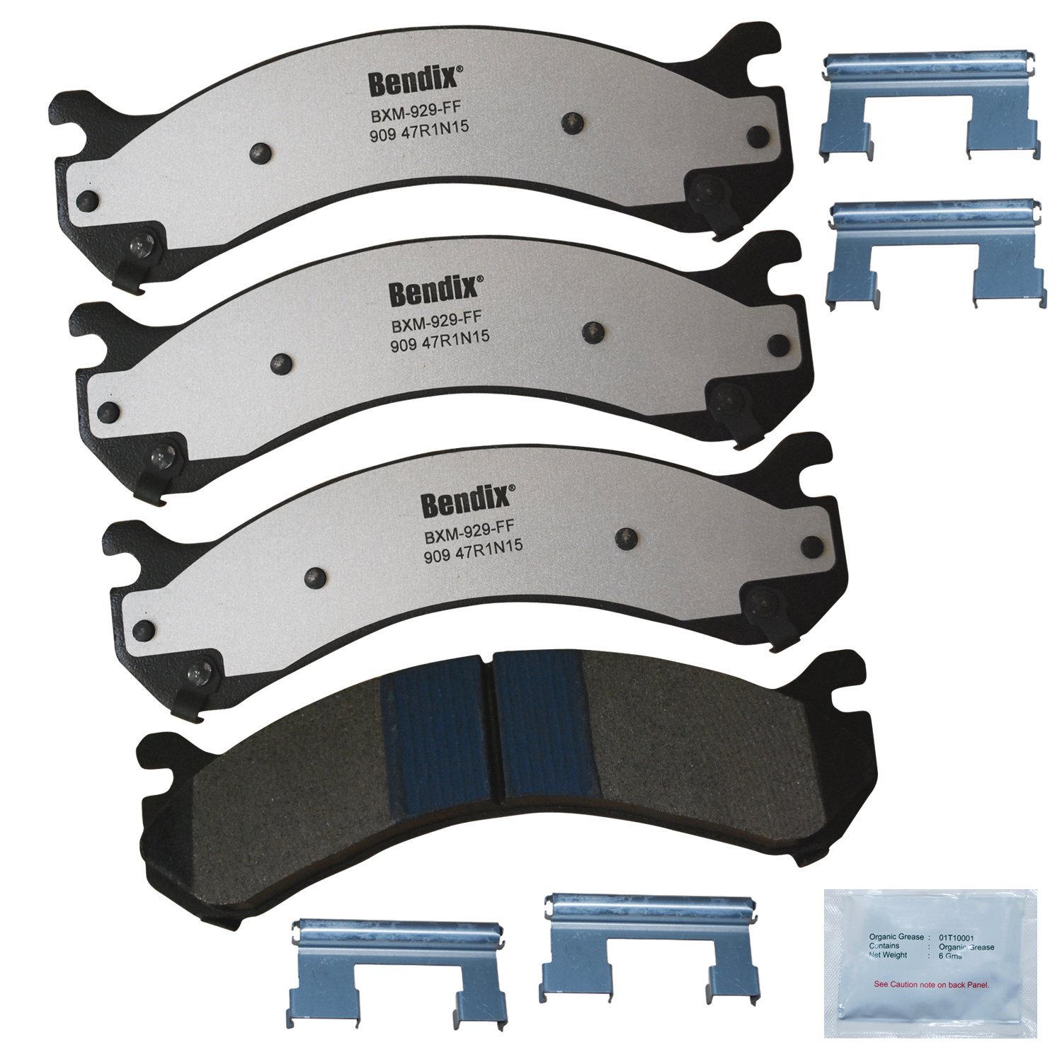 Bendix Fleet Metlok MKD909FM Semi-Metallic Rear Brake Pads for Select Models Chevrolet Silverado 2500, 3500, 3500 Classic, HD, GMC Sierra HD