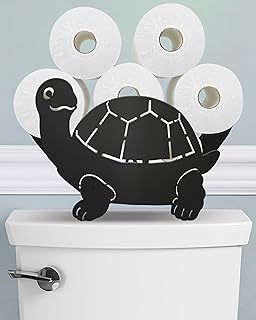 Wigag Turtle Toilet Paper Holder Stand for Extra 8 Rolls, Funny Decorative Free Standing Toilet Paper Storage, Farmhouse Bathroom Animal Decor Accessories Storage Cabinet
