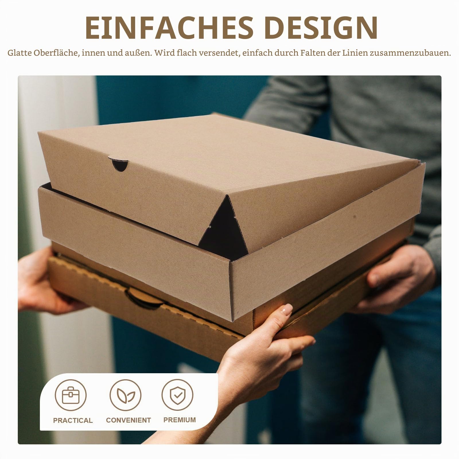 10stück Schachtel Verdickte Pizzakarton Leere Pizza Box Aus Kraftpapier Versandkarton Pizzakartons Aus Wellpappe Behälter Herausnehmen Bäckerei Pizzaschachteln Geschenkbox Verpackung