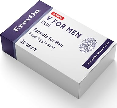 ErexOn V for Men - 30 Blue Tablets - Herbal Supplement for Men - Strong Effect - Mens Health Support Tablets - Performance & Enhancement - Maca, Glycine, Korean Ginseng and Zinc