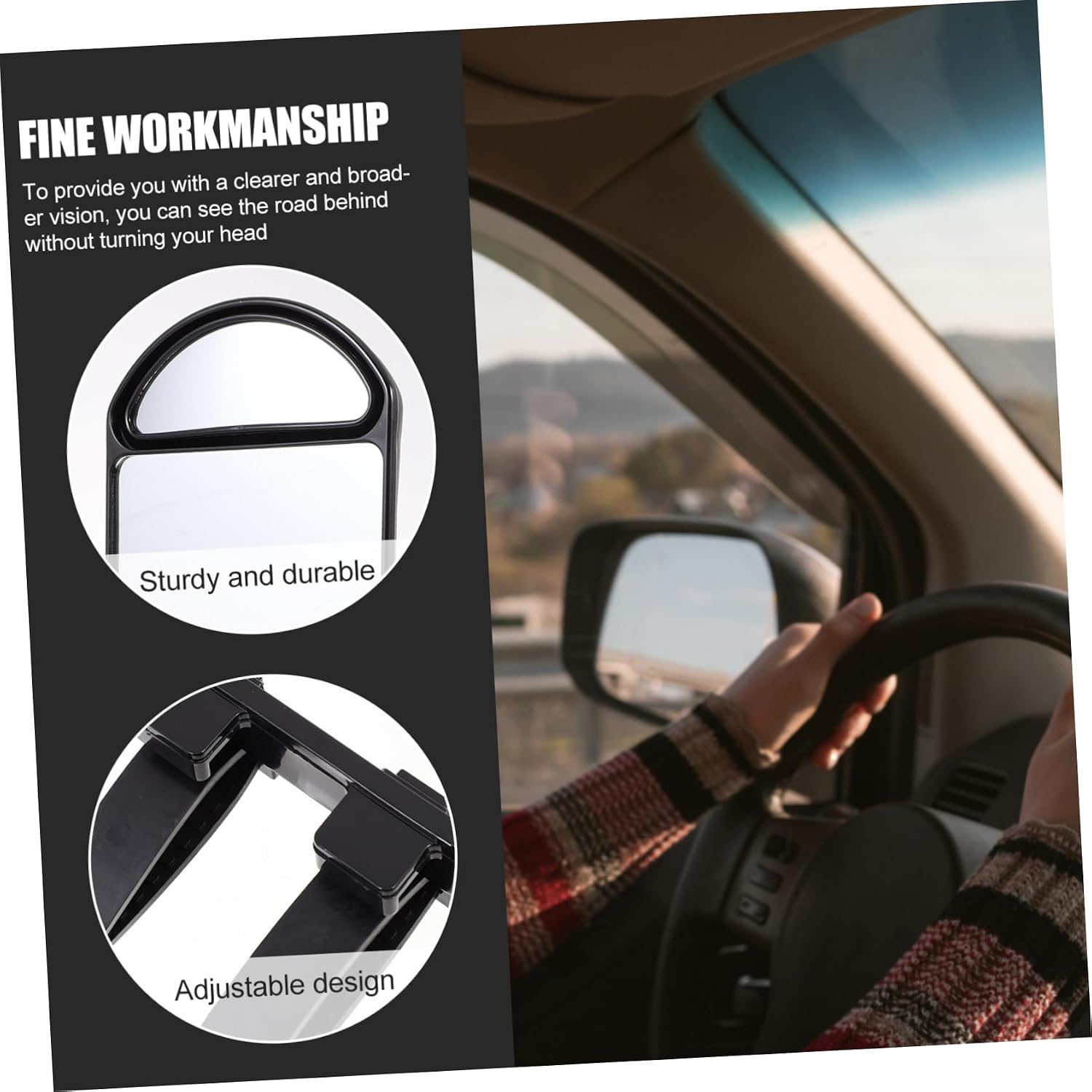 Extended Towing Mirror Rearview Mirror for Cars Rvs and Trailers High-definition Convex Lens for Enhanced Visibility and Safety Easy Installation