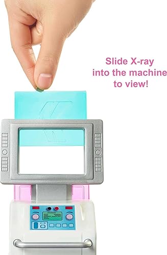 Miniatura 3 de Barbie Juego de clínica de lanzamiento rápido muñeca de médico morena 12 pulgadas más de 30 piezas de juego 4 áreas de juego fabricación de