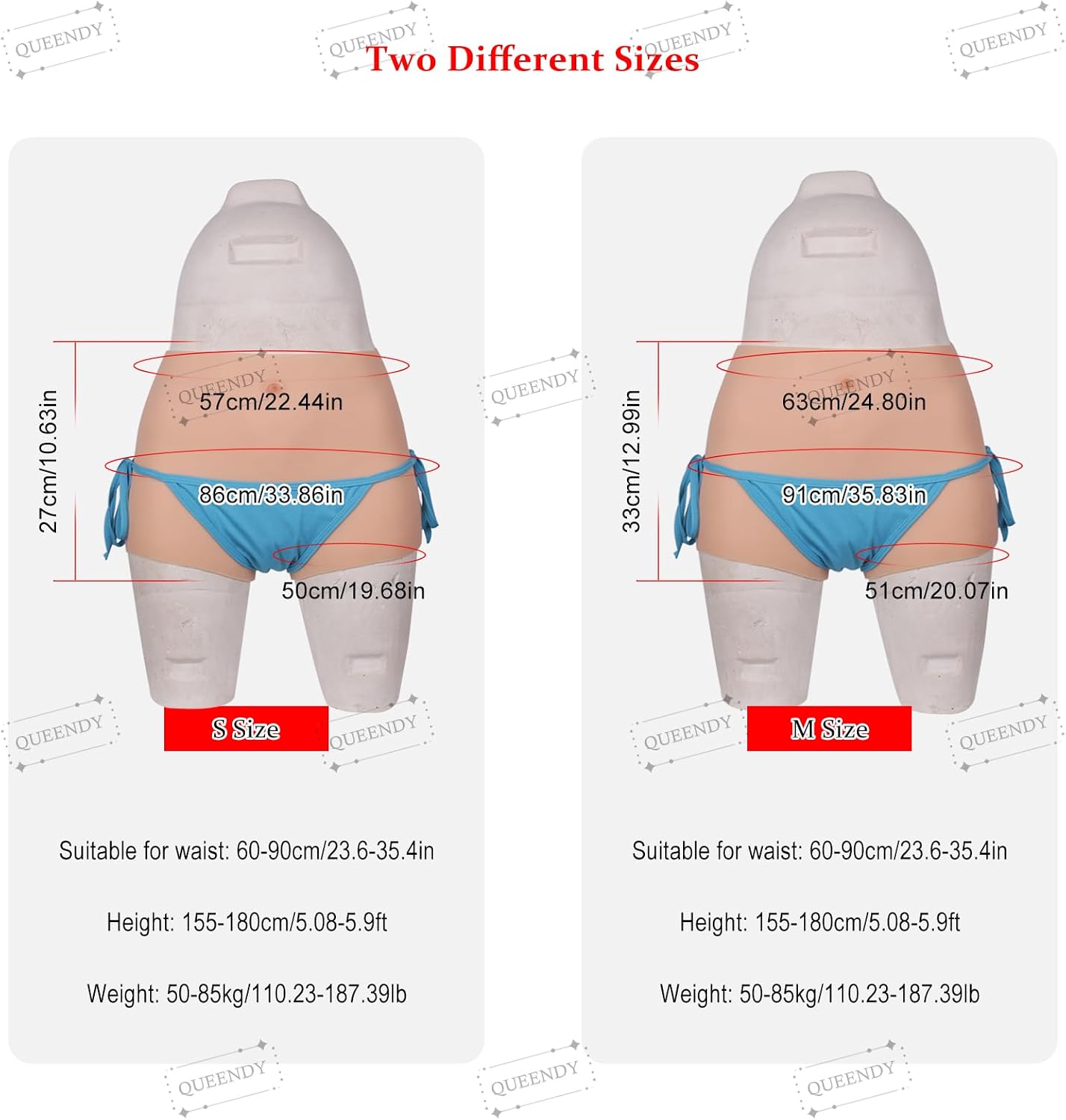 Silicone Panties with Penetrable Fake Vagina Fake Butt Crossdressing Apparel Male to Female Butt Shaper for Dragqueen