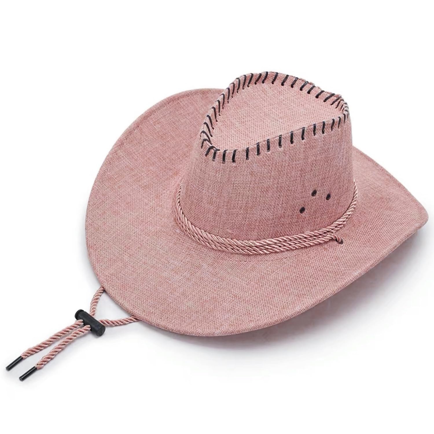 Unisex Cowgirl Hat Cowboy Hat Sun Hat Cowgirl Cap for Women Men Western Cowboy Halloween Cosplay Costume (7 1/4, Pink)