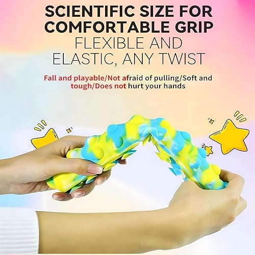 Miniatura 6 de MYHJL 4Pack Adult Kids Long Sucker Bubble with 3D Led Light Grow for 4 Seconds Silicone Suction Cup Push Pop Slug Fidget Sensory Toys Finger