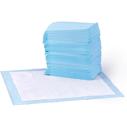AmazonBasics Pet Pee Pads for Potty Training| Standard | Regular 56 x 56cms | 50 Pieces | Leak-Proof Quick Dry Design, 5-Layer Design, for Small Dogs and Puppies (Standard, Regular Size, 50 Pads)