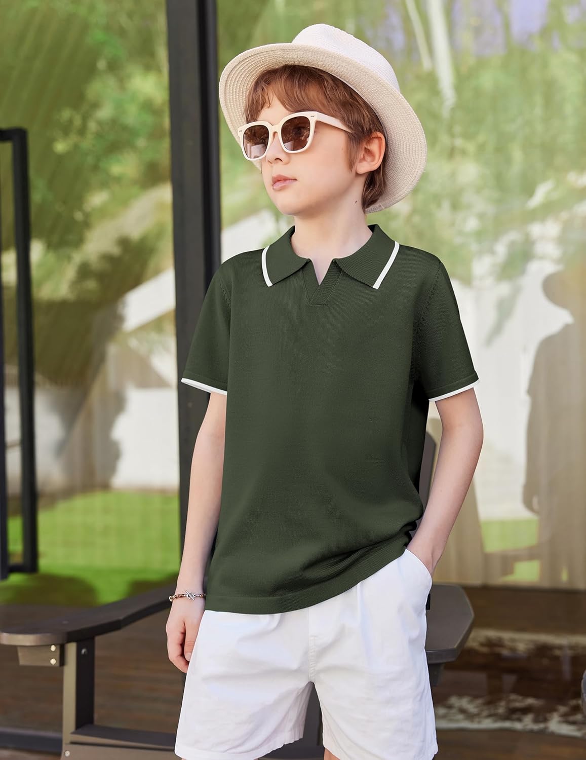 Arshiner Boys Polo Shirts Short Sleeve Vintage Knit Golf Shirts School Uniform Shirt Kids Casual Tee Tops for 4-14 Years - Image 5