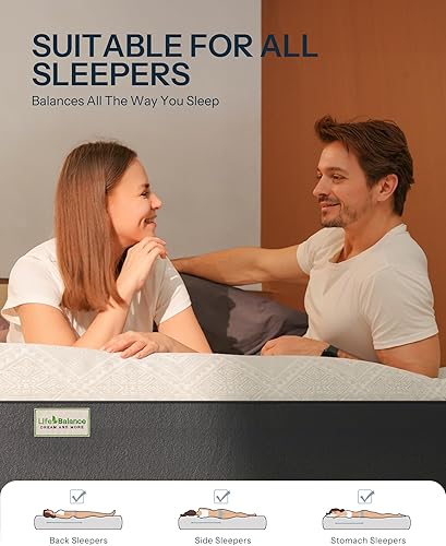 Miniatura 9 de Colchón tamaño King, colchón de espuma viscoelástica de gel refrescante de 10 pulgadas para cama King fabricado en EE. UU., alivio de presión,