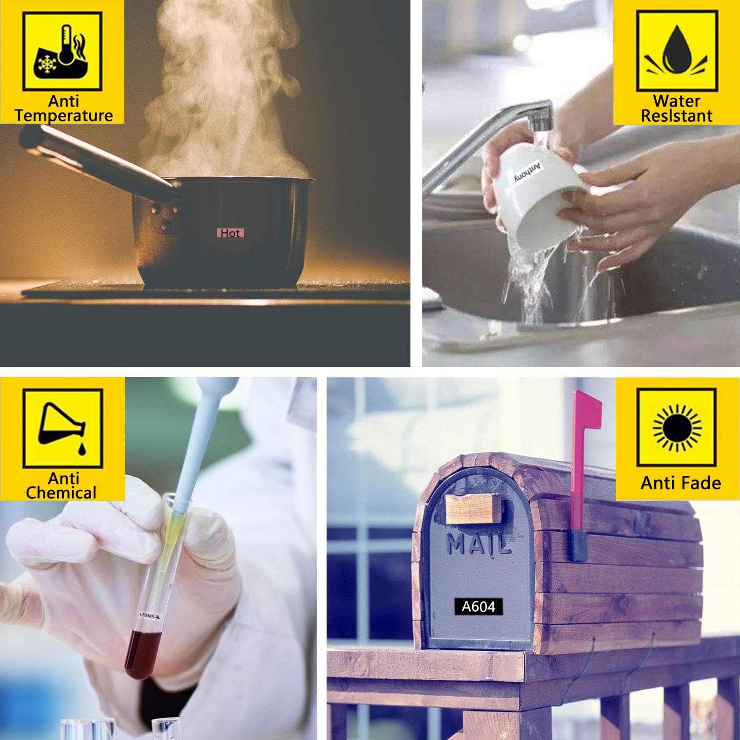 Unismar Replacement for Casio XR-12WE 12mm Black on White Label Tape for Casio KL60 KL-100 KL120 KL-750 KL-780 KL-G2 KL-1500 KL-2000 KL-7000 KL-7200 KL-130 KL-820 EZ Label Maker, 1/2" x 26.2', 5-Pack - Image 3