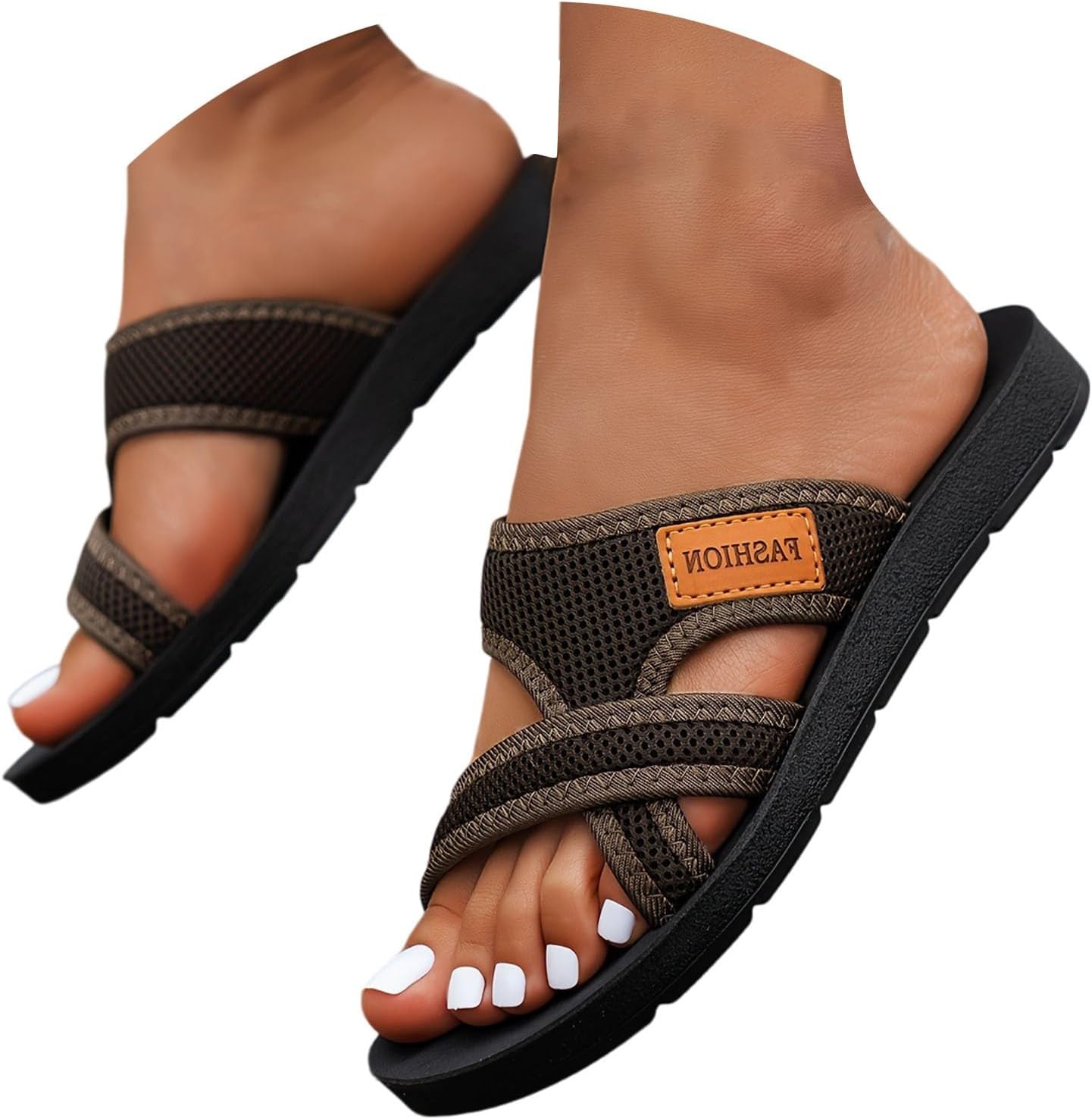 Orthopedic Sandals for Woman Summer Comfortable Breathable Slip On Flip Flops Arch Support Casual Shoes Beach Slippers