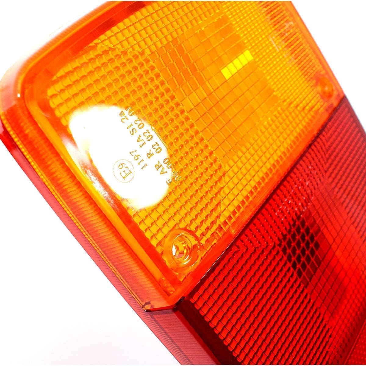2x Lichtscheibe Rechts Links Satz Hinten Rücklichtglas Ersatzgläser Rückleuchtenglas Kompatibel mit MAN TGA TGL Mercedes Atego Iveco Stralis Renault Scania DAF Volvo FH FL E-Prüf 20360571 81252256538