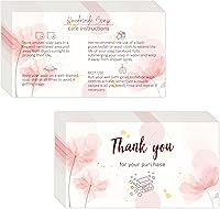 YHNTGB 240 Pack Handmade Soap Care Cards - Minimalist Guide, Bar Instructions & Thank You Inserts for Soap Makers