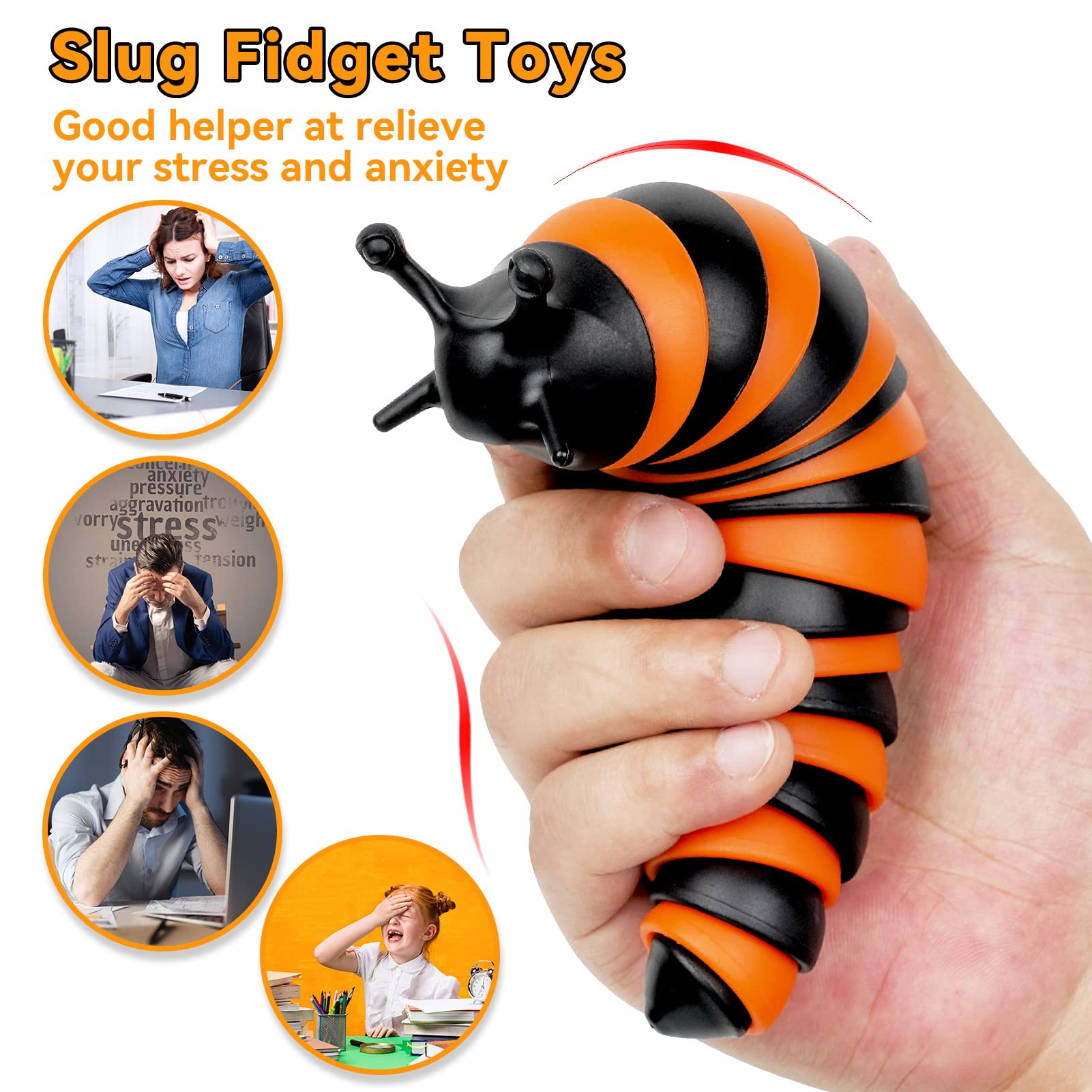 Amazon | Lifidea 連結式スラッグフィジェットトイ 柔軟な