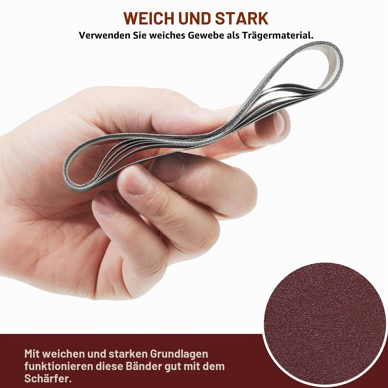 Ersatz-Messerschärfer, Schleifband-Set für scharfe Messer- und Werkzeugschärfer, Ken Onion Edition (WSKTS-KO), Körnung 80/120/240/400/600/800/1000/2500/5000, 45 Stück