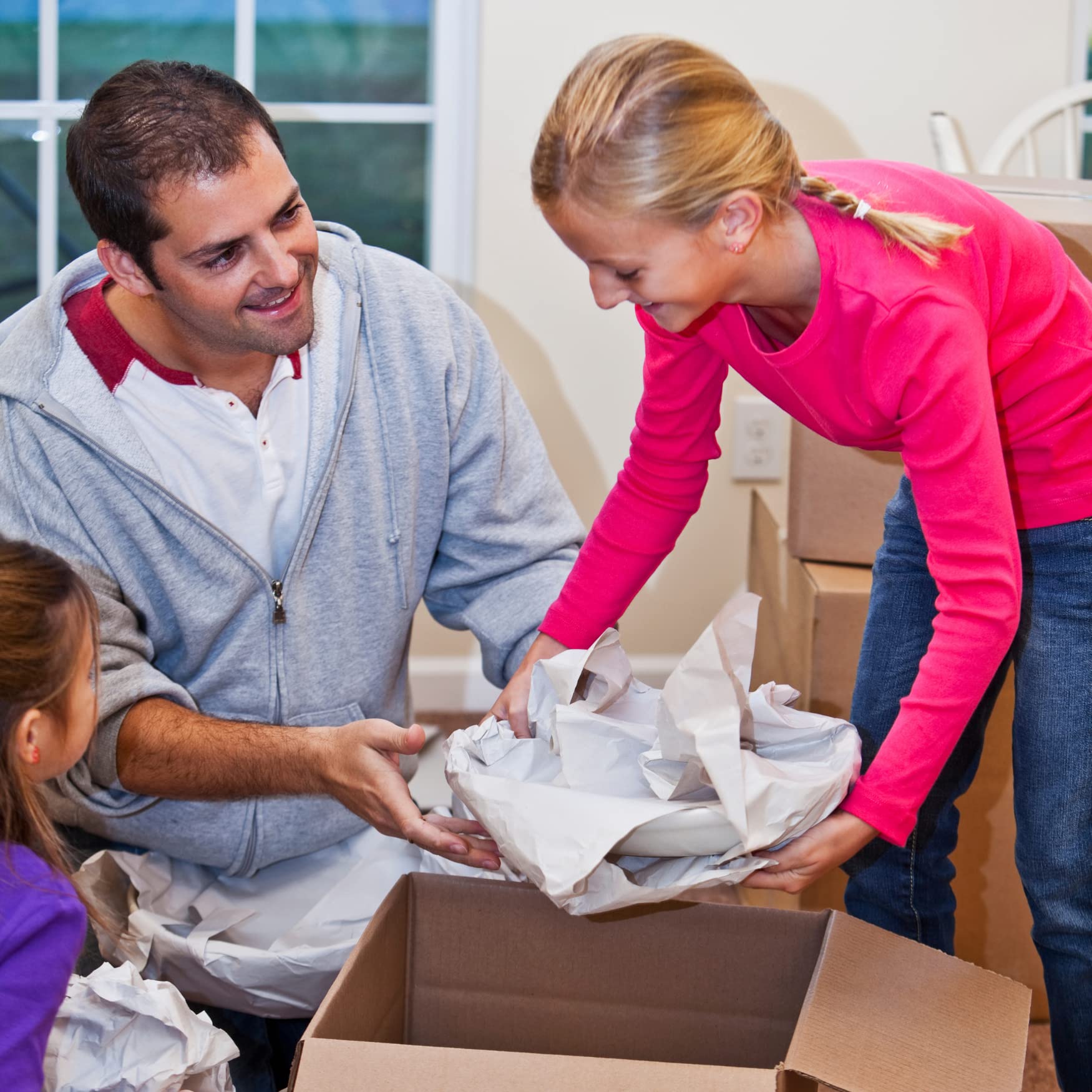 (3)box usa packing paper sheets (50 lb) - newsprint paper for shipping, storage and moving supplies, off white